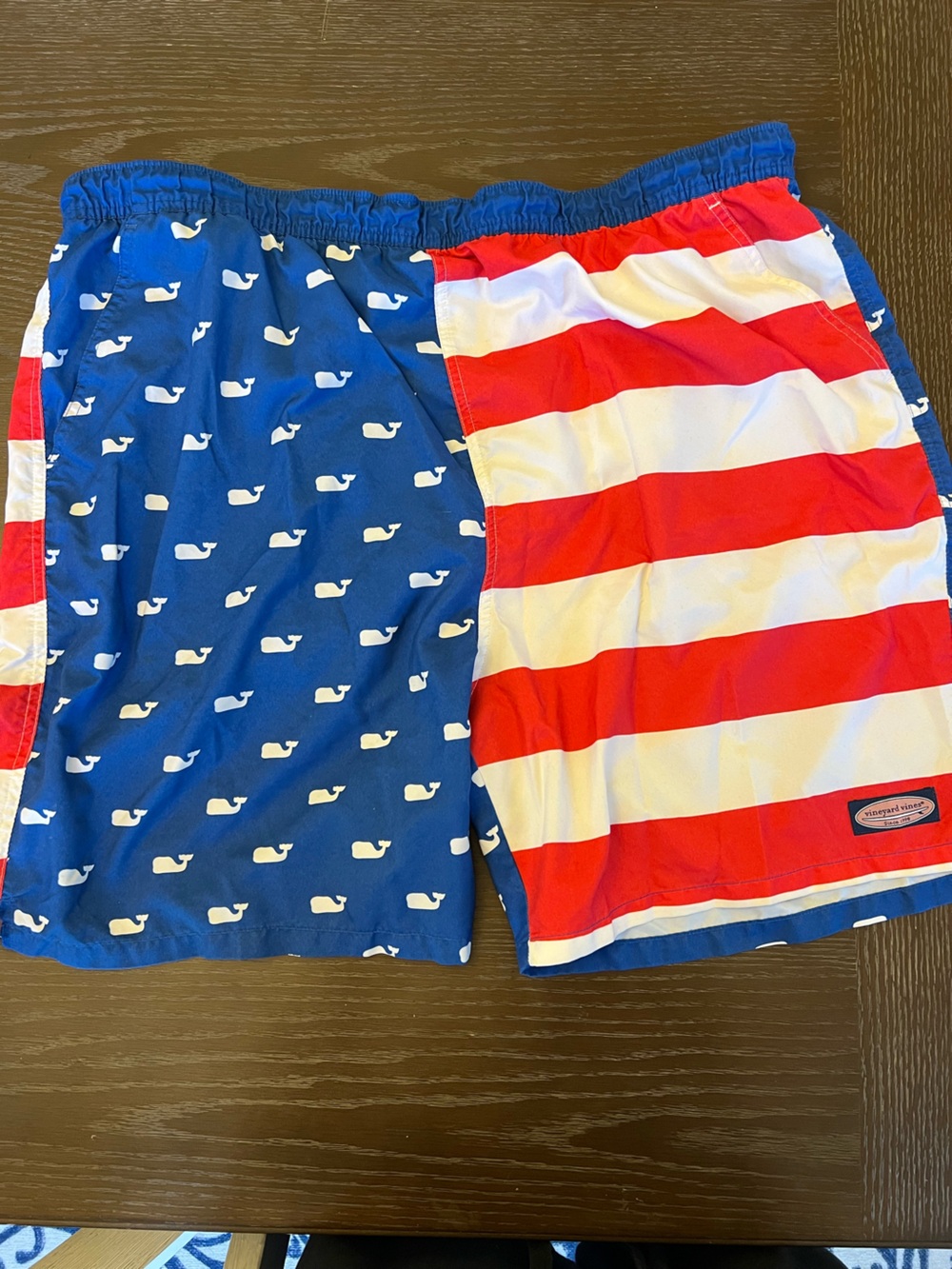 Vineyard Vines Royal Blue Swim Trunks Detail